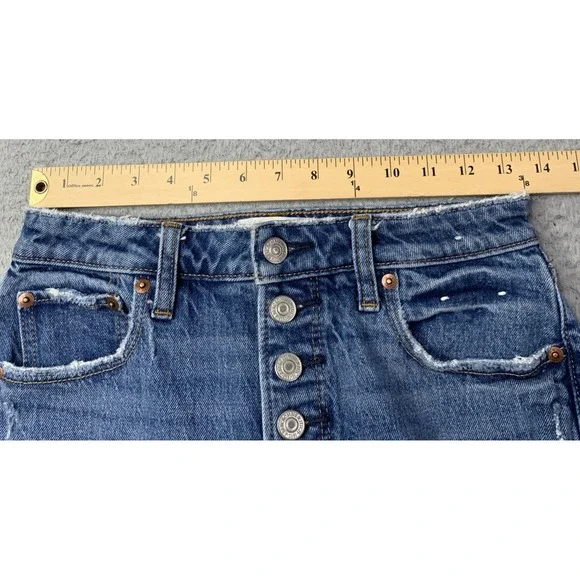 Abercrombie & Fitch Womens Size 26/2 The Skinny High Rise Curve Love Button Fly - Picture 2 of 10